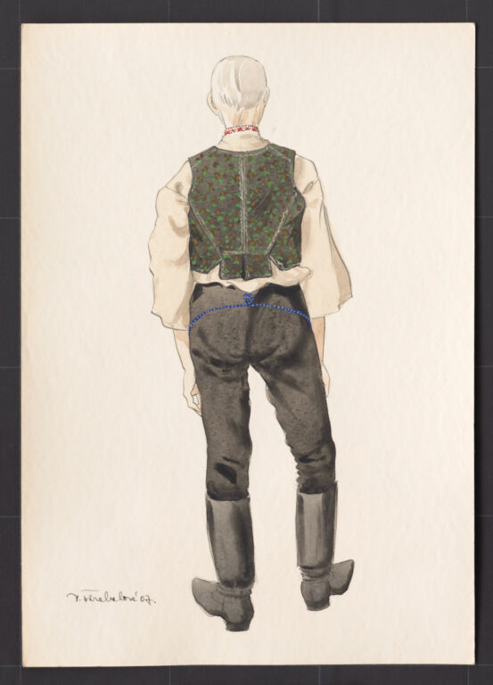 Kresba – odev sviatočný pre staršieho muža