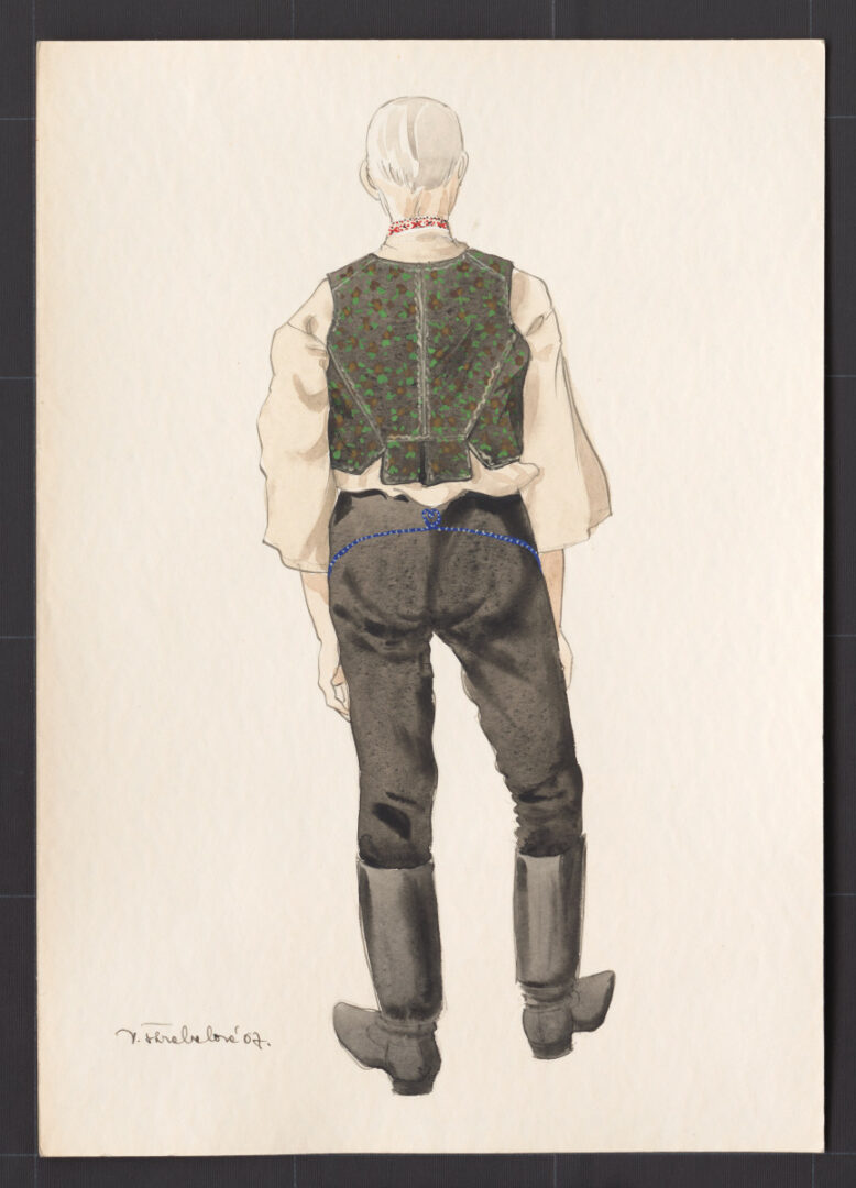 Kresba – odev sviatočný pre staršieho muža