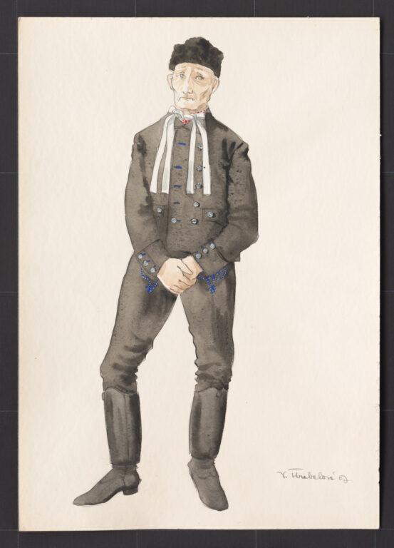 Kresba – odev sviatočný pre staršieho muža