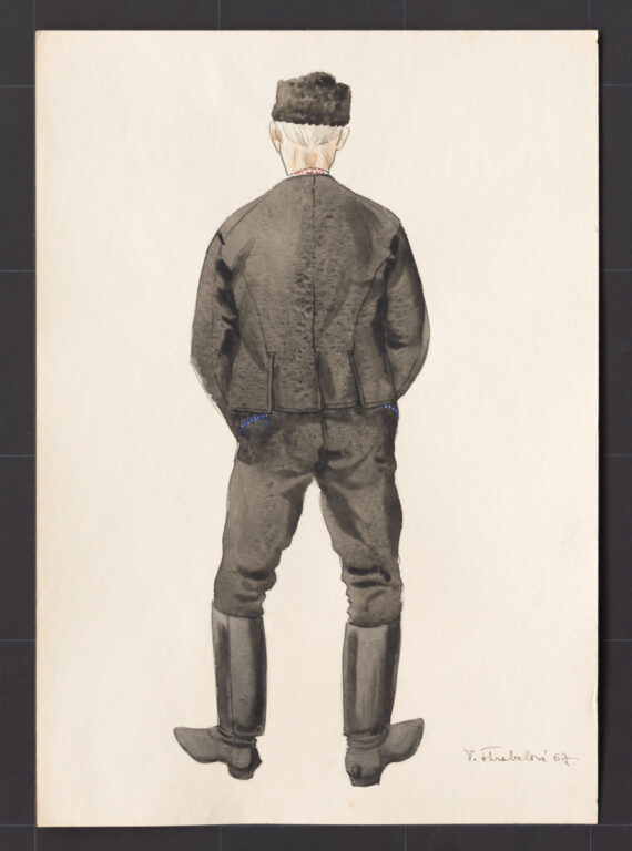 Kresba – odev sviatočný pre staršieho muža