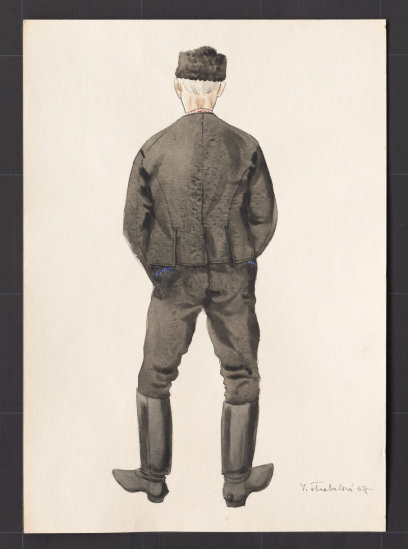 Kresba – odev sviatočný pre staršieho muža