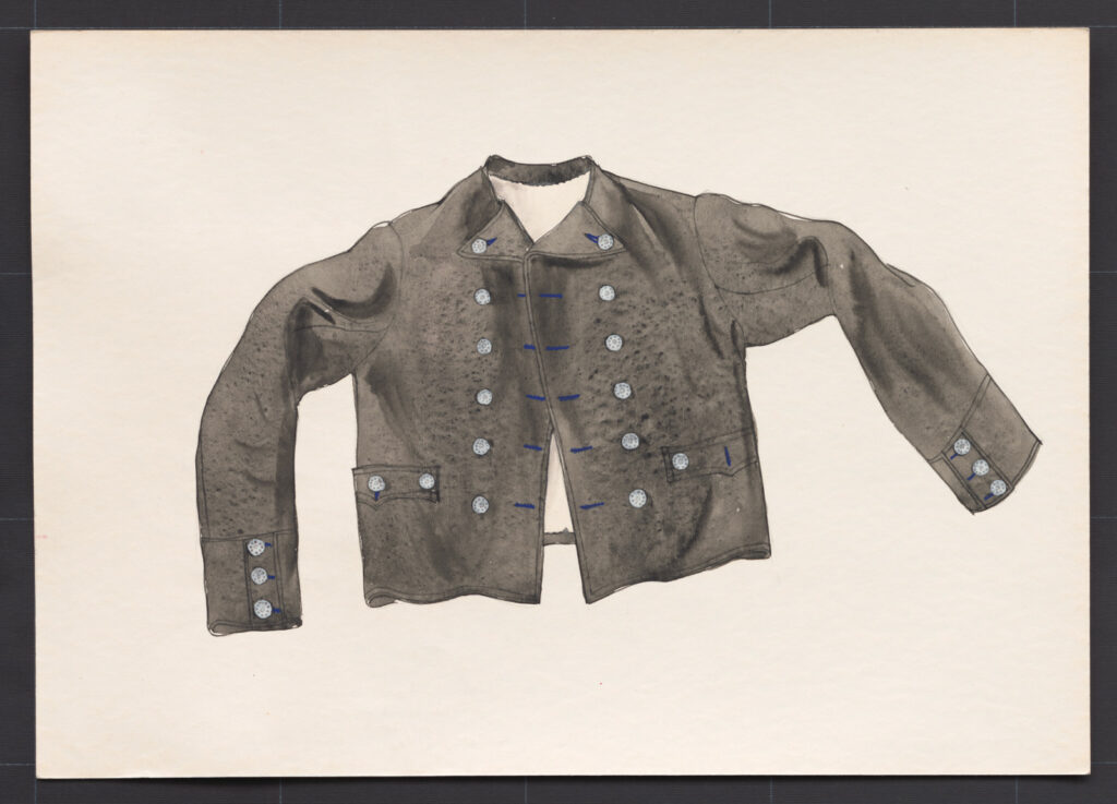 Kresba – kabát mužský