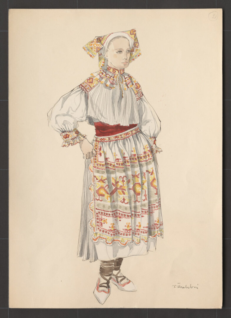 Kresba – odev ženský sviatočný