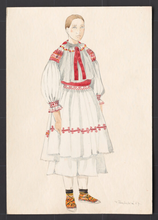 Kresba – odev dievčenský na tanec