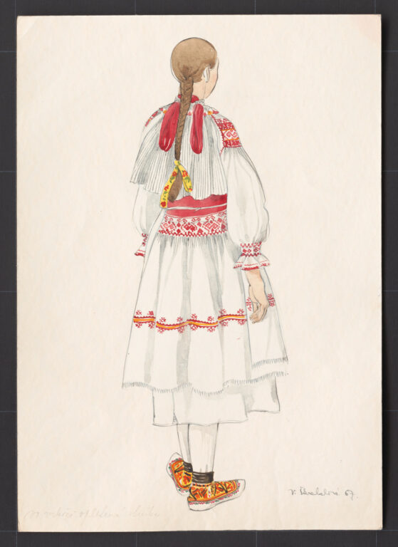 Kresba – odev dievčenský na tanec