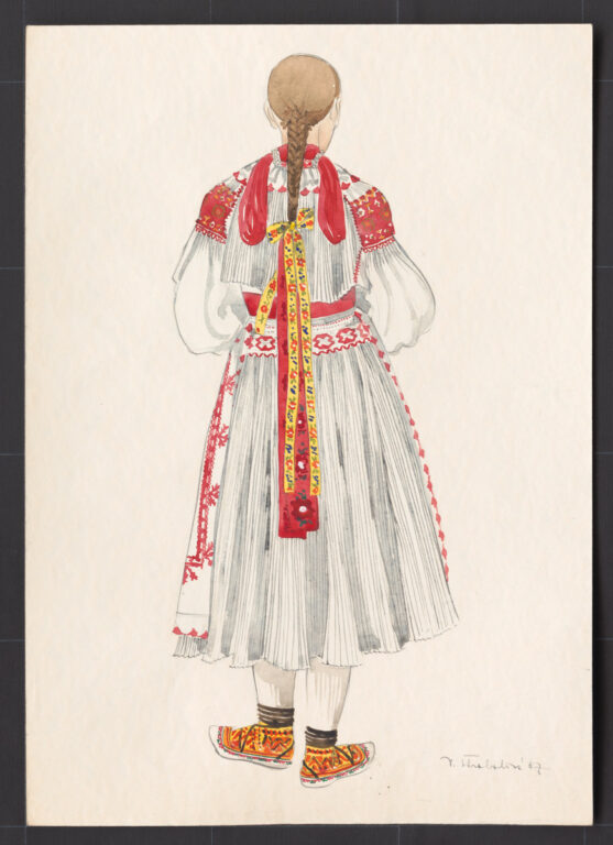 Kresba – odev dievčenský sviatočný