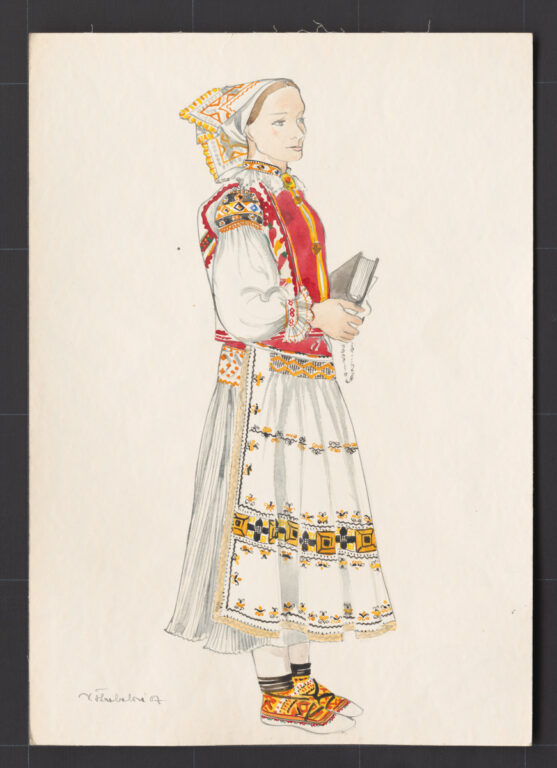 Kresba – odev ženský sviatočný