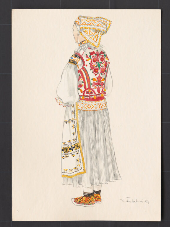 Kresba – odev ženský sviatočný