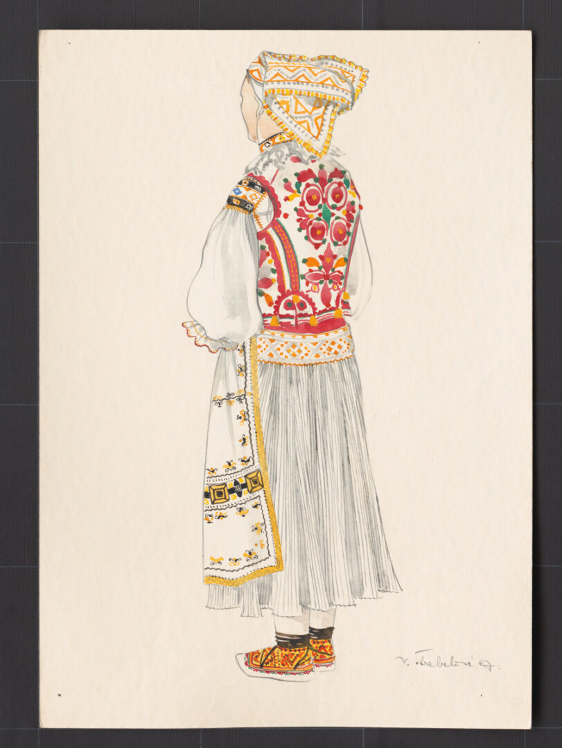 Kresba – odev ženský sviatočný