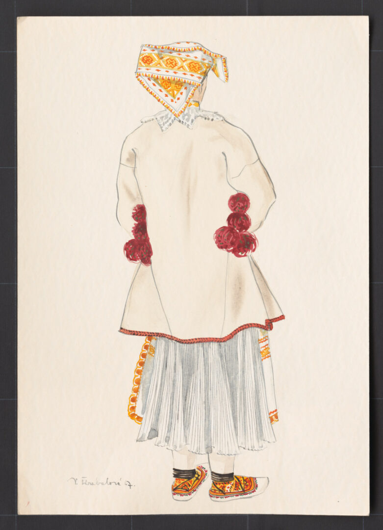 Kresba – odev ženský zimný