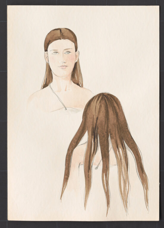 Kresba – účes dievčenský – postup česania