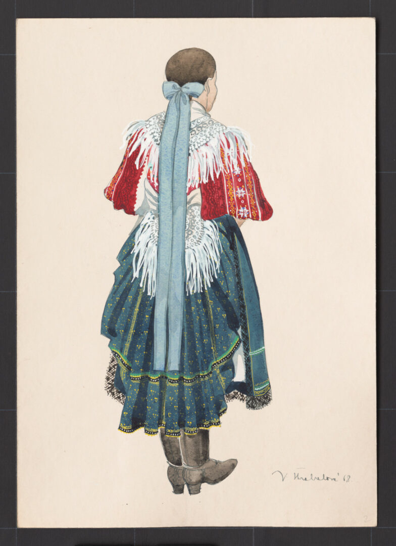 Kresba – odev dievčenský sviatočný