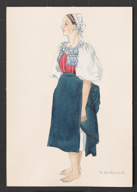 Kresba – odev ženský pracovný