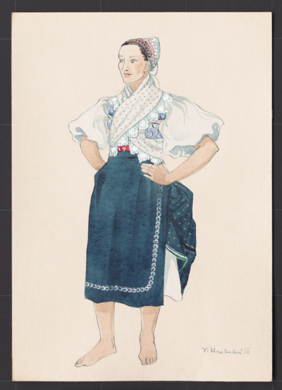 Kresba – odev ženský pracovný