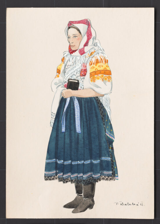 Kresba – odev ženský sviatočný