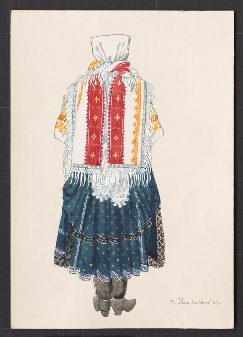 Kresba – odev ženský sviatočný