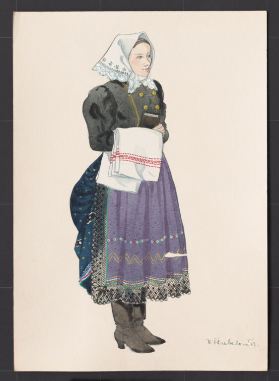 Kresba – odev ženský zimný