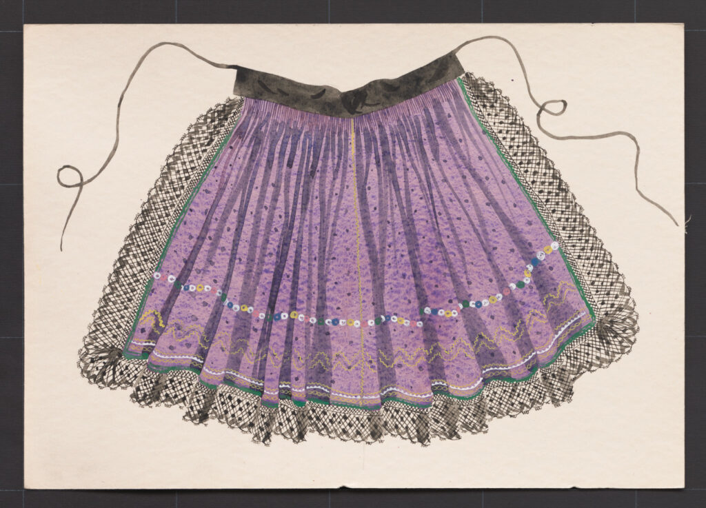 Kresba – zástera dievčenská