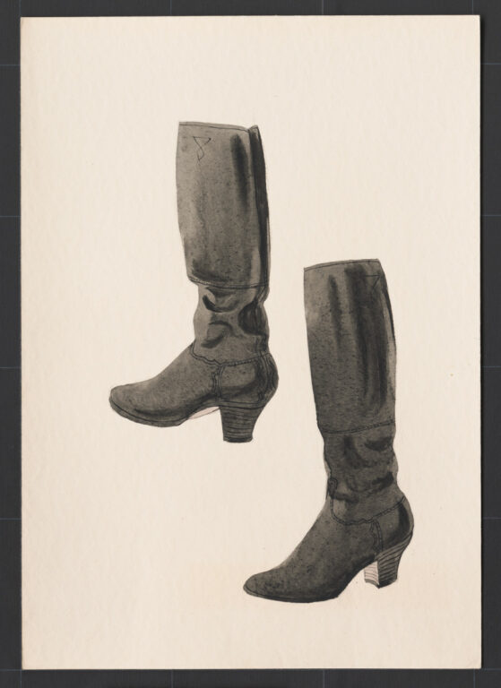 Kresba – čižmy ženské