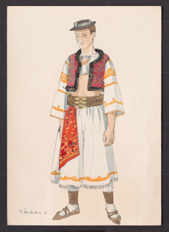 Kresba – odev mládenecký sviatočný