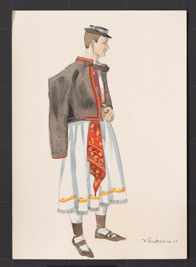 Kresba – odev mládenecký sviatočný