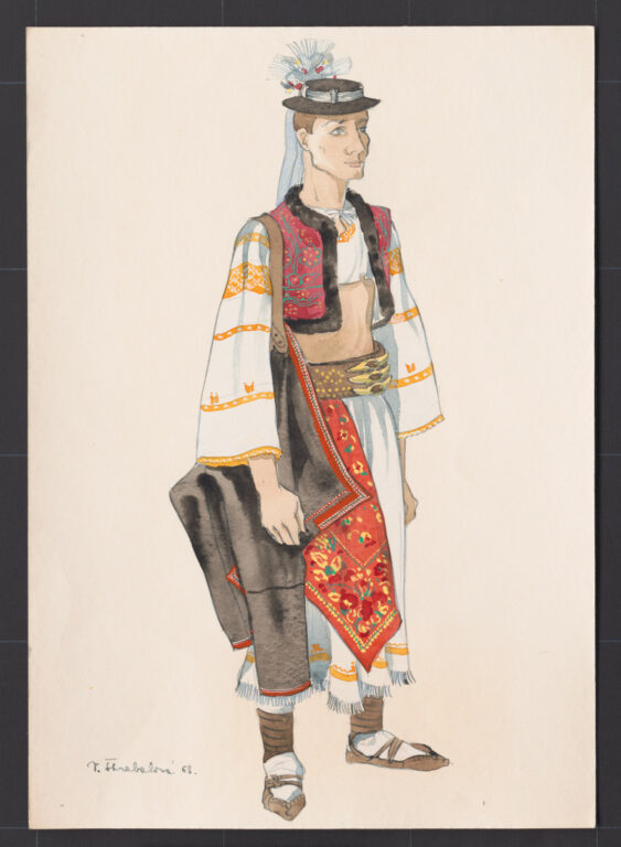 Kresba – odev ženícha na sobáš