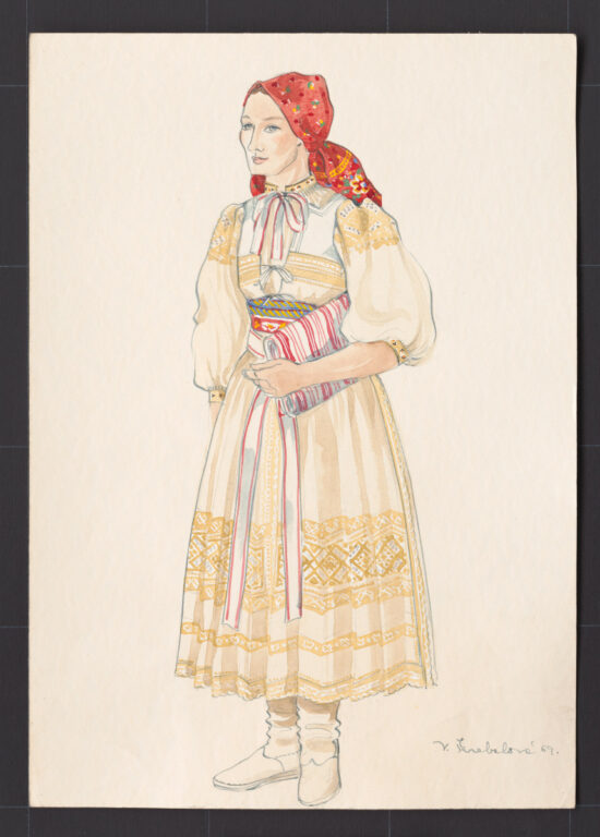 Kresba – odev ženský slávnostný