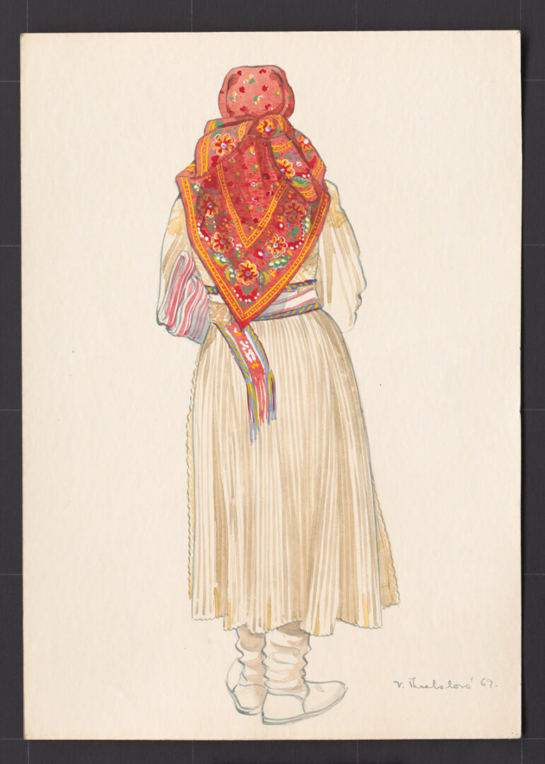 Kresba – odev ženský slávnostný