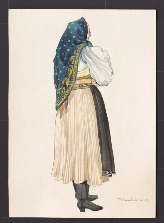 Kresba – odev ženský sviatočný