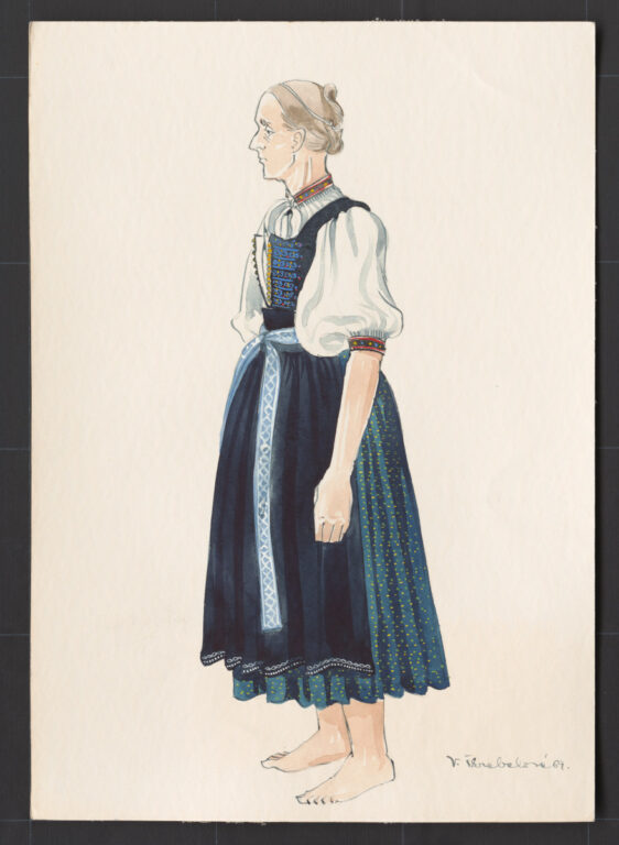 Kresba – odev ženský pracovný