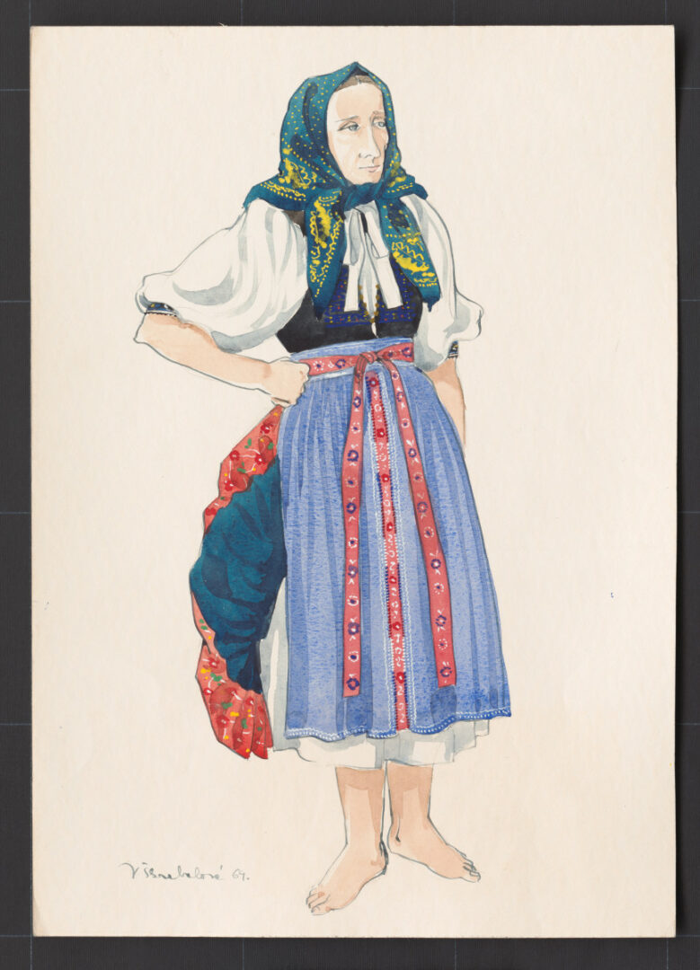 Kresba – odev ženský pracovný