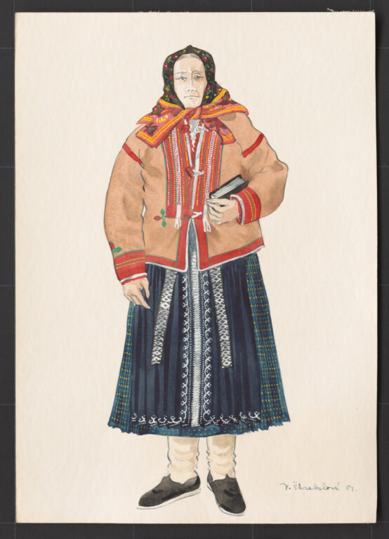 Kresba – odev ženský zimný