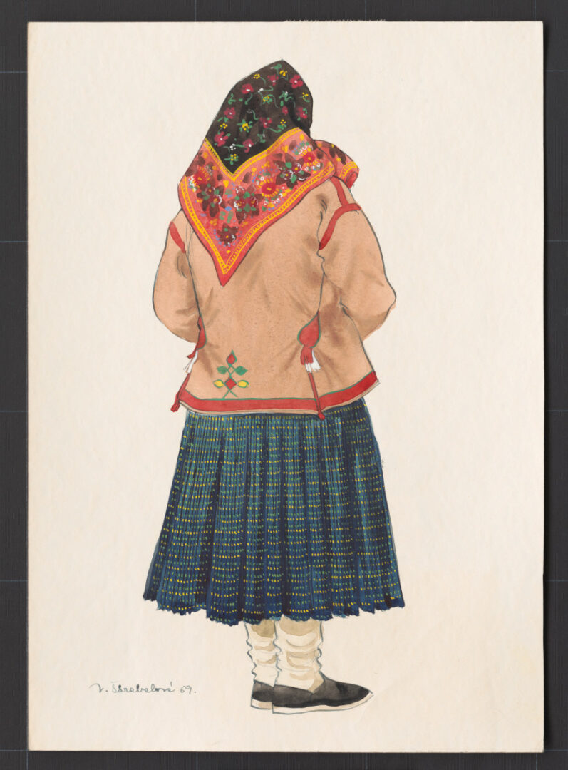 Kresba – odev ženský zimný