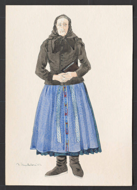 Kresba – odev ženský sviatočný