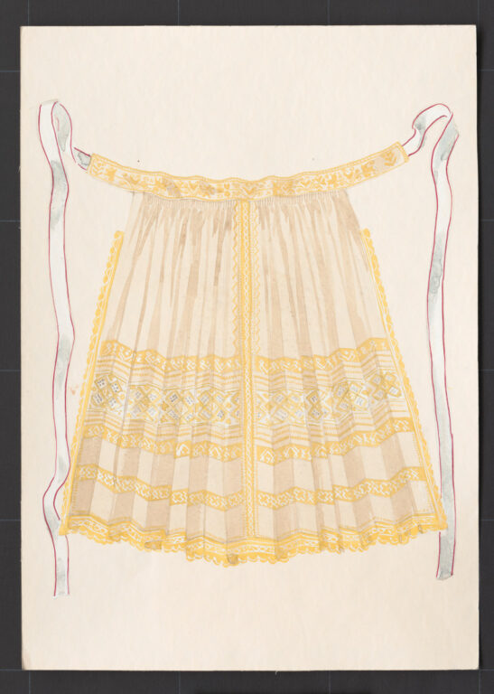 Kresba – zástera slávnostná