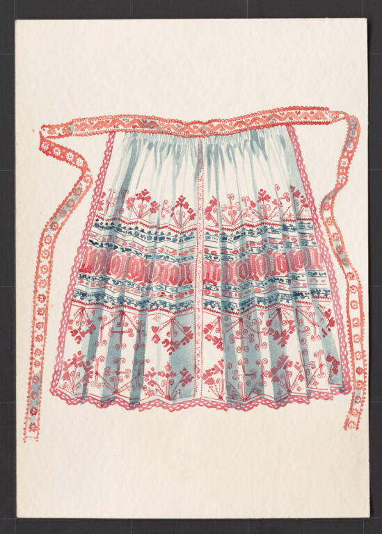 Kresba – zástera dievčenská sviatočná