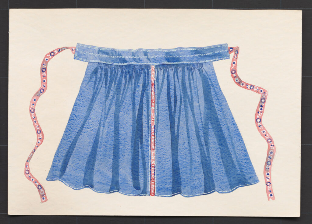 Kresba – zástera ženská pracovná