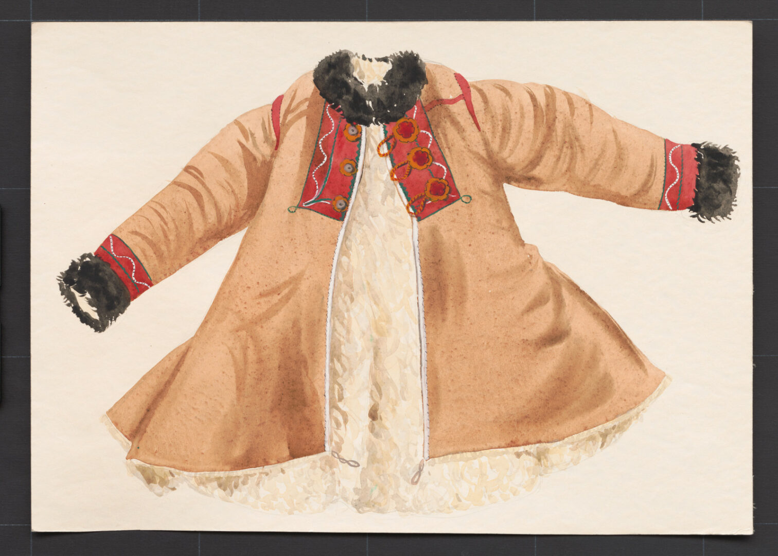 Kresba – kožuch ženský starší