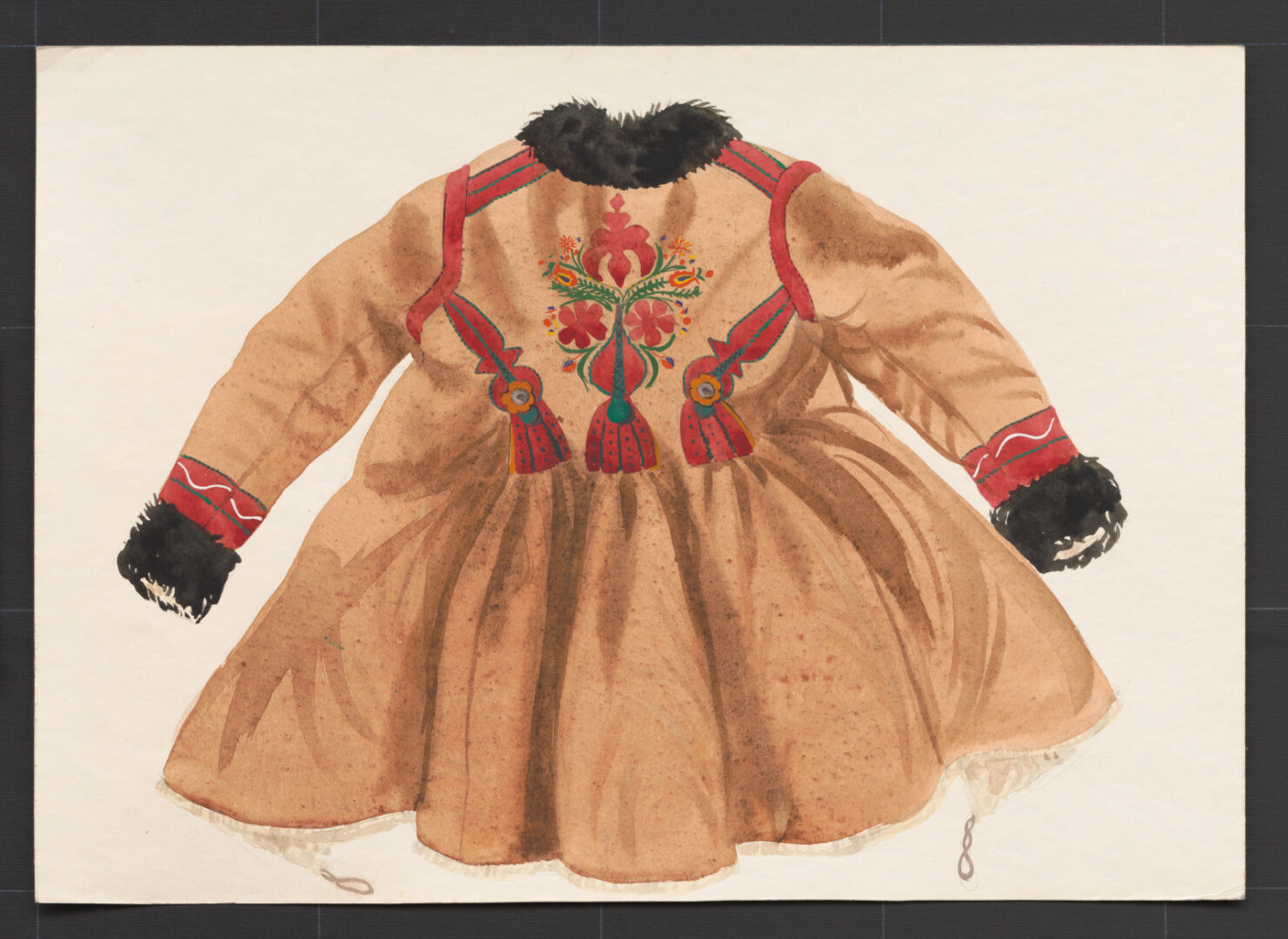 Kresba – kožuch ženský starší