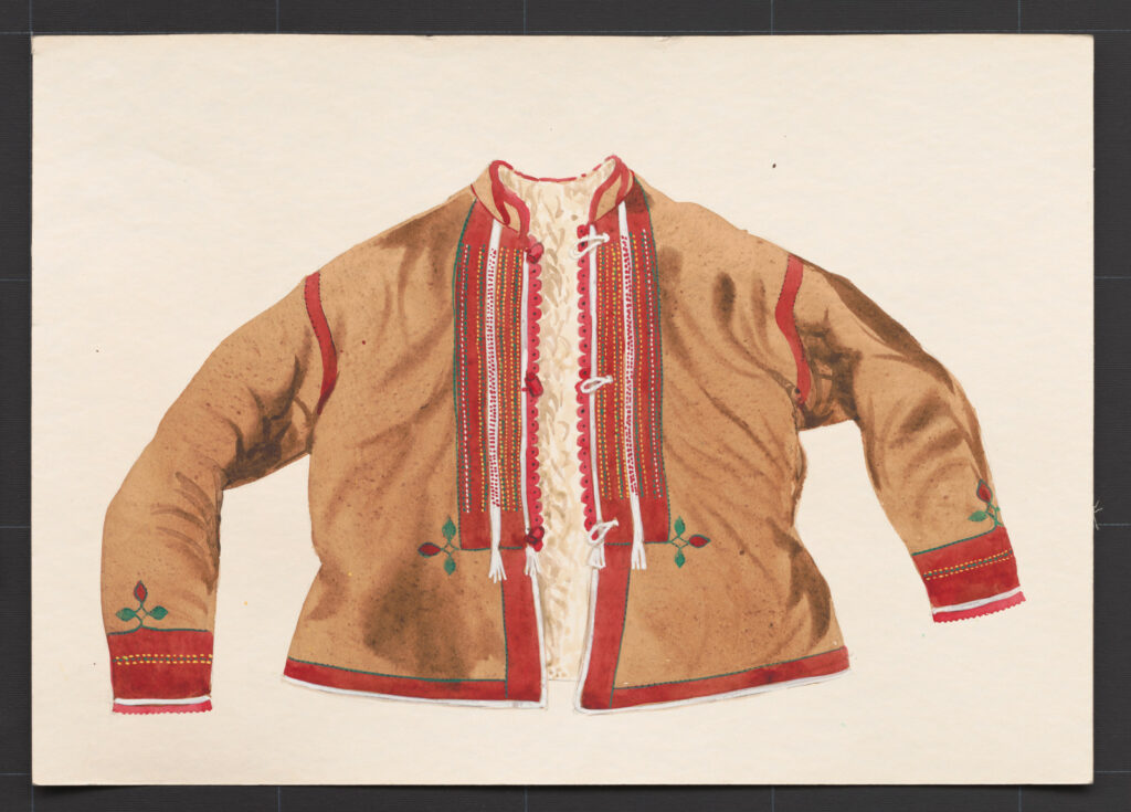 Kresba – kožuch ženský novší