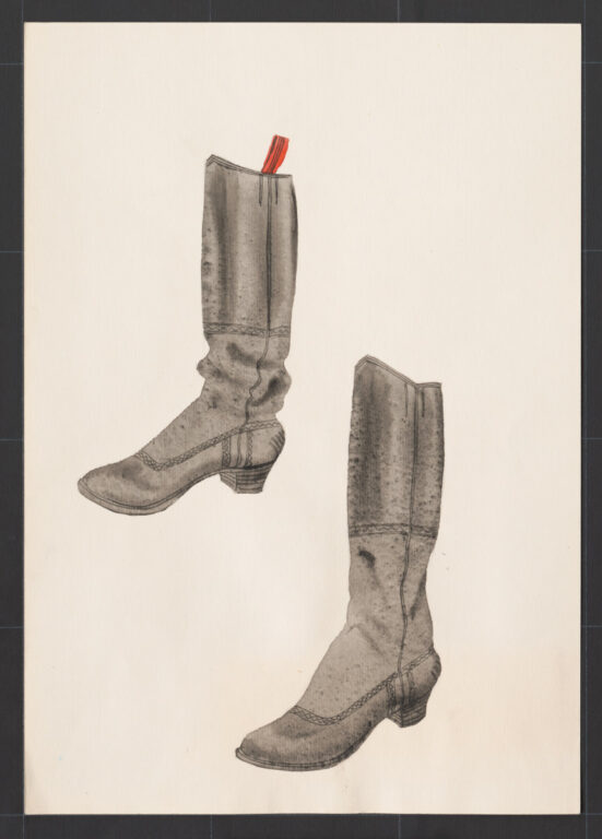 Kresba – čižmy ženské