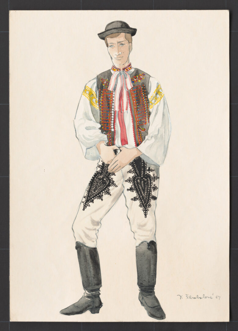 Kresba – odev mládenecký sviatočný