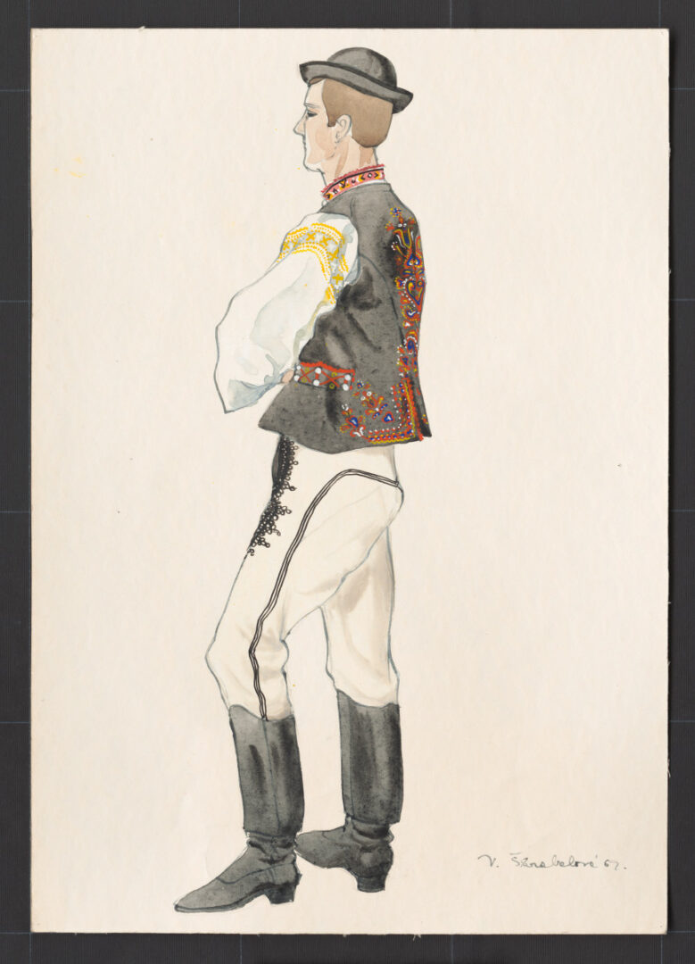 Kresba – odev mládenecký sviatočný