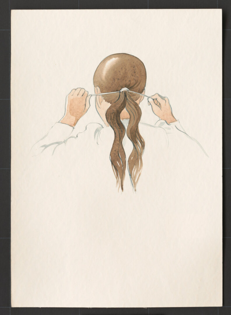 Kresba – účes ženský – postup česania