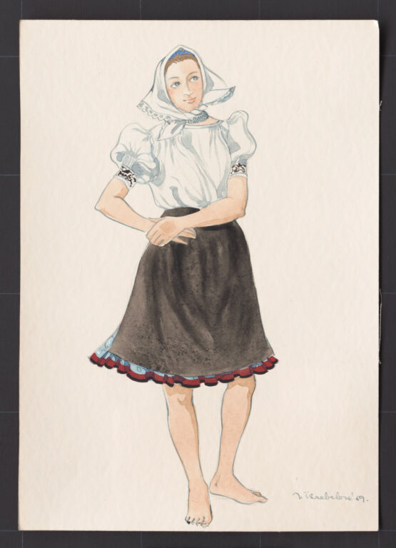 Kresba – odev ženský pracovný