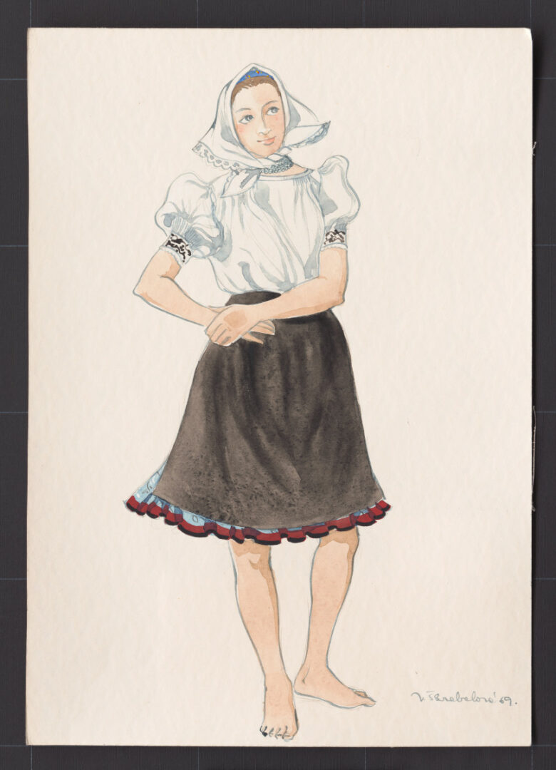 Kresba – odev ženský pracovný