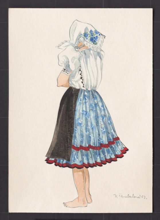 Kresba – odev ženský pracovný