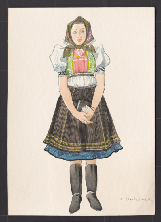 Kresba – odev ženský sviatočný