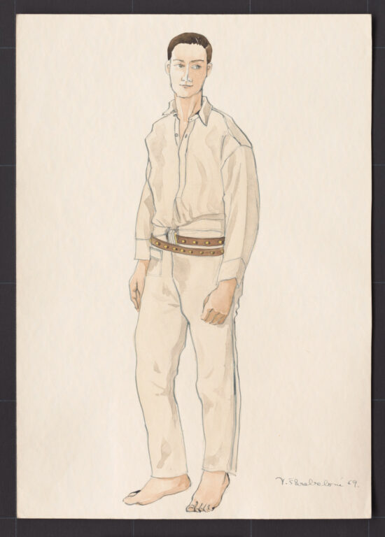 Kresba- odev mužský pracovný