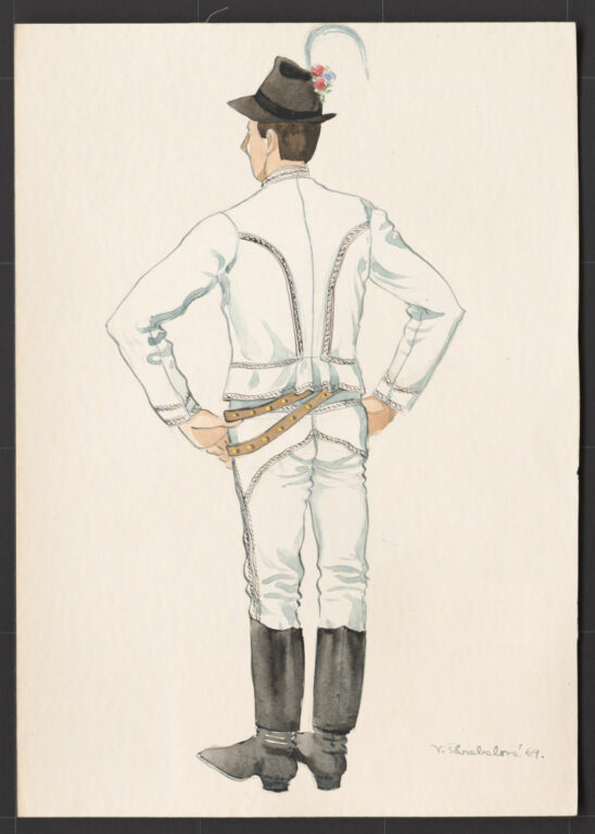 Kresba – odev mužský sviatočný